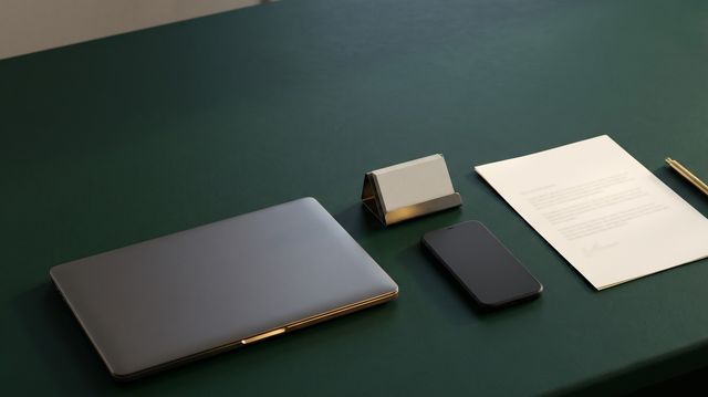 Minimalist modern executive architectural workplace representing high-end executive digital asset architecture